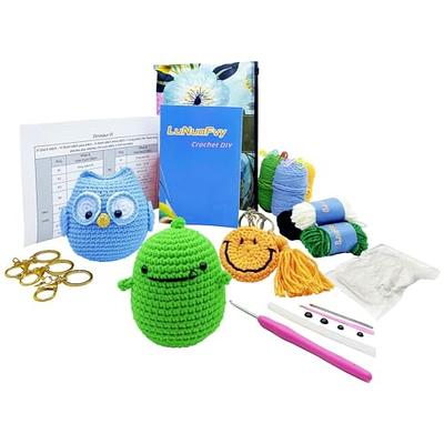 ZMAAGG Beginners Crochet Kit, Crochet Animal Kit, Knitting Kit with Yarn,  Polyester Fiber, Crochet Hooks, Step-by-Step Instructions Video, Crochet