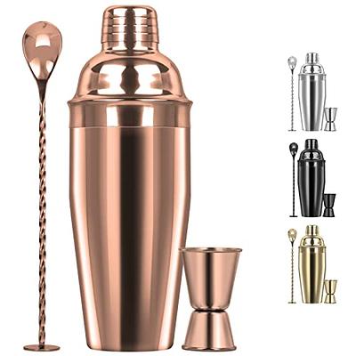 Copper Mixology Bartender Kit Cocktail Shaker Set by Barillio: Rose Gold  Drink Mixer Set with Bar Tools, Bamboo Stand Cocktail Mixer Liquor Pourers  Mojito Muddler Mixing Spoon Jigger Recipes Booklet - Yahoo