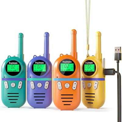 Inspireyes Walkie Talkies for Kids Rechargeable, 48 Hrs Working Time 3  Miles Range 22 Channels 2 Way Radio, Birthday Gifts for Boys Girls,Family  Games