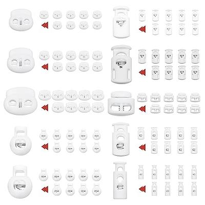 SEMINI 100PCS White Plastic Cord Locks Spring Toggle Stopper Cord Stops  Fastener Toggles for Shoelaces, Drawstrings, Paracord, Bags, Clothing  (White) - Yahoo Shopping