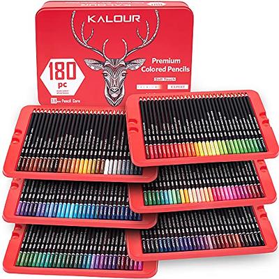 KALOUR Pro Colored Pencils,Set of 520 Colors,Artists Soft Core with Vibrant Color,Ideal for Drawing Sketching Shading,Coloring Pencils for Adults