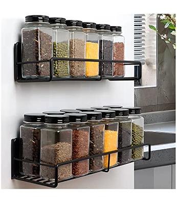 Tomorotec [2 Pack] Stackable Kitchen Storage Shelf Rack, Foldable Spice Rack Cabinet Organization Storage Shelves, Kitchen Shelves, Kitchen Counter