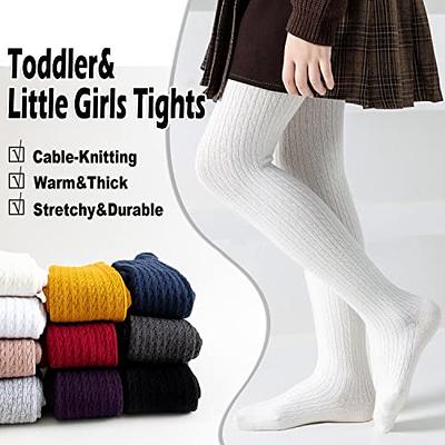 Little Girls Tights Cable Knit Leggings Stockings Cotton Pantyhose Infants  Toddlers 1-12T