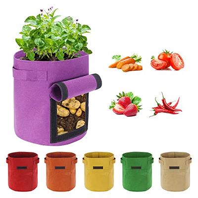 Anwenk 10 Gallon Potato Grow Bags with Flap Velcro Window and Handles  Garden Vegetable Grow Bags Breathable Nonwoven Potato Tomato Veggies Flower  Planter Bag Large, 2Pack - Yahoo Shopping