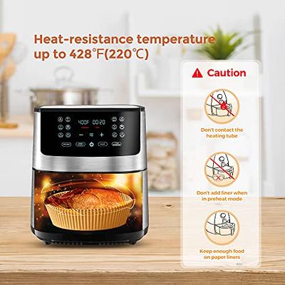 200pcs Air Fryer Disposable Paper Liner Square 7.9 inch, Non-Stick Disposable Air Fryer Liners Non-Stick Air Fryer Liners, Oil-Proof, Water-proof