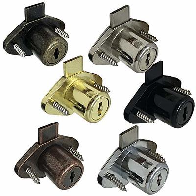 Keyed Hasp Cabinet Door Latch Lock - 4 Pack 2.5 Inch Twist Knob