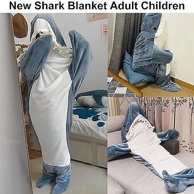 Shark Blanket Hoodie Onesie with Feet,Soft Cozy Flannel Wearable Fleece  Throw Hooded Sleeping Bag Shark Blanket for Adults (M-67inx27.5in) - Yahoo  Shopping