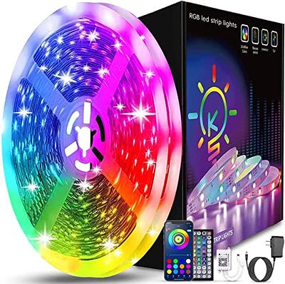 ZXMEAN 65.6ft Led Lights for Bedroom, Smart Music Sync LED  Strip Lights Bluetooth with APP Control,RGB Color Changing Led Lights for  Room Kitchen Christmas Party Home Decoration : Home & Kitchen