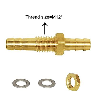 Joywayus 5/16'' Hose Barb Thru-Bulk Head Hex Union Brass Fitting With Flat  Washer Gasket Water/Fuel/Air - Yahoo Shopping