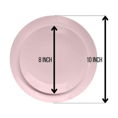 Trendables Light Pink Disposable Plates Set 60 Pack Light Pink