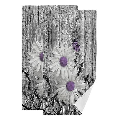 ZOMOY Rustic Floral Hand Towels for Bathroom Set of 2,Absorbent Soft Purple  Daisy Butterfly Foxtail Grass Gray Barn Kitchen Towels,Decorative Bathroom  Towels for Bath,Face,Hair,Shower,Guest 14x28 - Yahoo Shopping