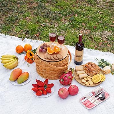 WILLOW WEAVE Picnic Basket for 2, Small Picnic Basket Set, Insulated Picnic  Basket with Service for 2, Great for Camping Outdoor Events - Yahoo Shopping