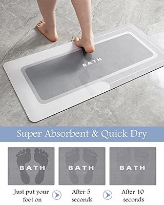 MontVoo-Bath Mat Rug-Rubber Non Slip Quick Dry Super Absorbent Thin Bathroom  Rug