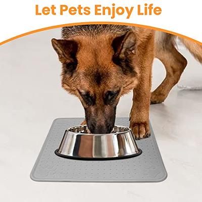 Ptlom Pet Placemat for Dog and Cat, Waterproof Silicone Pet Feeding Bowl  Mats for Food and Water, Small Medium Large Dogs Mat Prevent Residues from