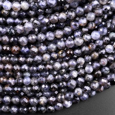 Natural Fluorite Faceted 3mm 4mm Rondelle Beads Micro Laser Cut