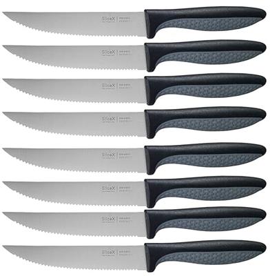 HAUSHOF Steak Knives Set of 4, Sharp Serrated Steak Knives, Premium  Stainless Steel Steak Knife Set with Gift Box, Black Handle - Yahoo Shopping