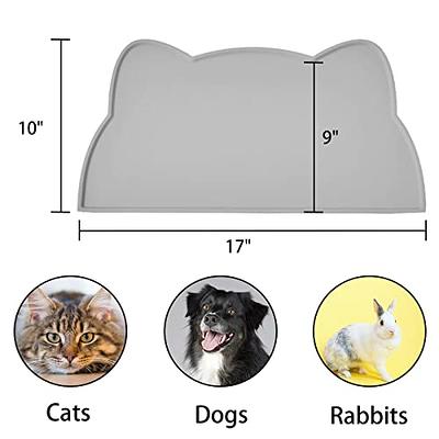 TOKAYIFE Cat Food Mat, Silicone Non Slip Dog Bowl Mat Waterproof