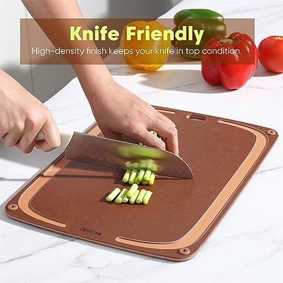 BestCook Kitchen Wood Fiber Cutting Board, High Density Non-Porous