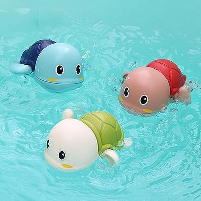 SEPHIX Bath Toys for Toddlers 1-3, Cute Swimming Turtle Bath Toys
