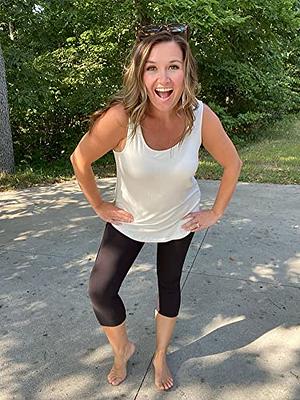 High Waisted Capri Leggings for Women No See-Through-Soft Athletic Tummy  Control Black Pants for Running Yoga Workout(3 Pack Black Green Orange  Capri,Small-Medium) - Yahoo Shopping