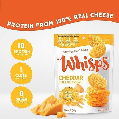 Just The Cheese Bars, Low Carb Snack - Baked Keto Snack, High Protein, Gluten Free, Low Carb Cheese Crisps - Aged Cheddar, 0.8 Ounces (Pack of 10)