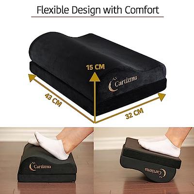 Foot Rest for Under Desk at Work-Versatile Foot Stool with Washable  Cover--Comfortable Footrest with 2 Adjustable Heights for Car,Home and  Office to