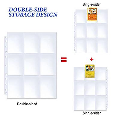 Double-Sided 576 Pockets Trading Card Sleeves Pages - Baseball