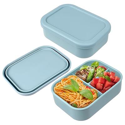 Bento Lunch Box,3 Compartment Meal Prep Lunch Containers,Leak Proof Bento  Box Adult Lunch Box, Plastic Reusable Food Storage Container With