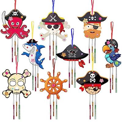 Fennoral 9 Pack Wind Chime Kit for Kids Make Your Own Pirates Wind