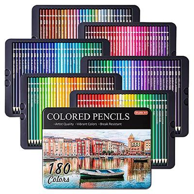 Shuttle Art 180 Colored Pencils, Soft Core Coloring Pencils Set