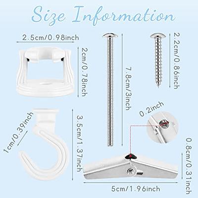 8 Sets Ceiling Hooks for Hanging Plants Swag Ceiling Hooks Swivel Hook with  Screw Bolts Zinc Plated Screws Spring Toggle for Ceiling Installation  Cavity Wall Fixing, White - Yahoo Shopping