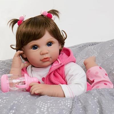 22in Reborn Baby Dolls Soft Silicone Lifelike Reborn Baby Dolls with  Handrooted Hair Realistic Reborn Girl Dolls for Collection - AliExpress