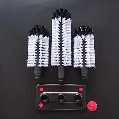 Water Bottle Cleaning Brush Glass Cup Washer With Suction Base Bristle Brush  For Beer Cup, Long Leg Cup