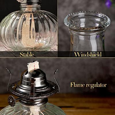 4 Pieces Clear Glass Kerosene Lamps for Indoor Use Large Chamber Oil Lamp  Vintage Decorative Hurricane Lamp Rustic Oil Lantern with Adjustable Fire  Wick for Emergency Lighting Decor, 13 Inches Height - Yahoo Shopping