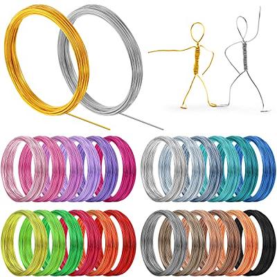 328ft Bendable Aluminum Craft Wire 20 Gauge Jewelry Wire for Jewelry Making