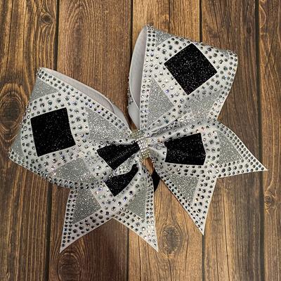 Mini Full Bling Rhinestone Pigtail Cheer Bows