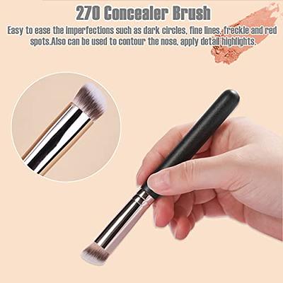 Under Eye Concealer Brush Mini Kabuki Makeup Brush - Flat Top Concealer  Blending Brush, Small Powder Brush, Stippling Brush, Color Corrector