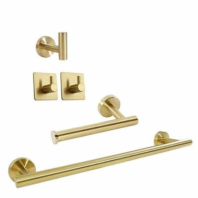 Banbury 3-Piece Bath Hardware Set with 24 in. Towel Bar, Toilet Paper  Holder, and Towel Ring in Brushed Nickel