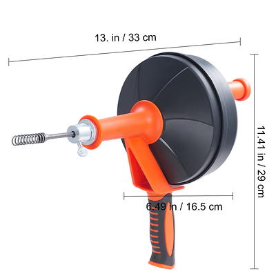 1/4 in. x 25 ft. Drill and Manual Drum Auger with Steel Plumbing Drain  Snake Drain Cleaning Cable to Remove Drain Clogs