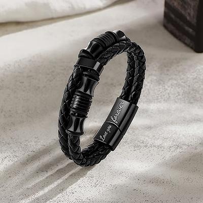 Stainless Steel Cuff Bracelet Man Mother Son Boys Bracelets