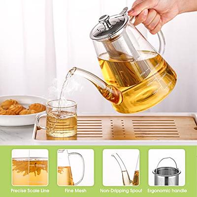 IKASEFU 85 OZ / 2.5 Liter Yellow Teapot Stove Top Whistling Tea Kettle  Stainless Steel Electric Tea Kettle Modern Tea Pots with Wood Pattern  Handle