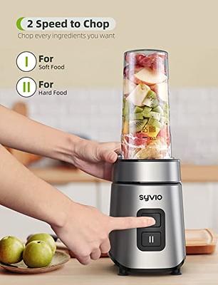 Syvio Blender for Shakes and Smoothies, 600W Personal Blender