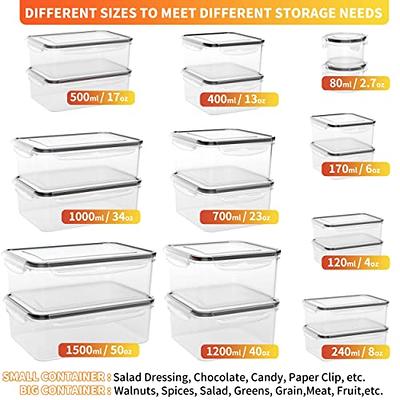  TashiBox [8 oz,16oz,32oz,48Sets,16Sets each size Plastic food  storage containers with lids airtight,BPA Free,Microwave/Dishwasher/Freezer  Safe: Home & Kitchen