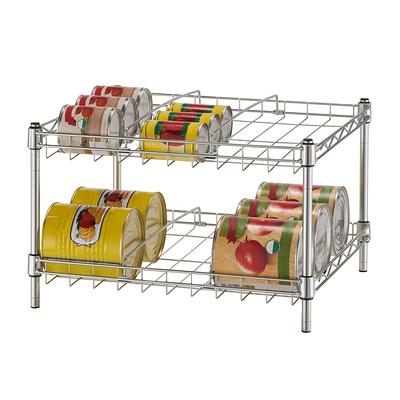 Simple Houseware Stackable Can Rack Organizer, Chrome