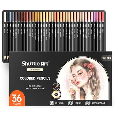 174 Colors Professional Colored Pencils, Shuttle Art Soft Core Coloring  Pencils Set with 1 Coloring Book,1 Sketch Pad, 4 Sharpener, 2 Pencil  Extender, Perfect for Artists Kids Adults Coloring 