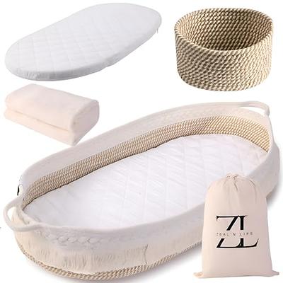 ZEAL'N LIFE Baby Changing Basket with Diaper Caddy, Baby Blankets