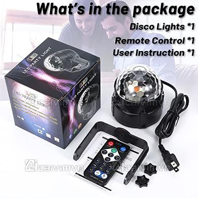 Luditek Sound Activated Party Lights with Remote Control Dj Lighting, Disco  Ball Strobe Lamp 7 Modes Stage Light for Home Room Dance Parties Birthday