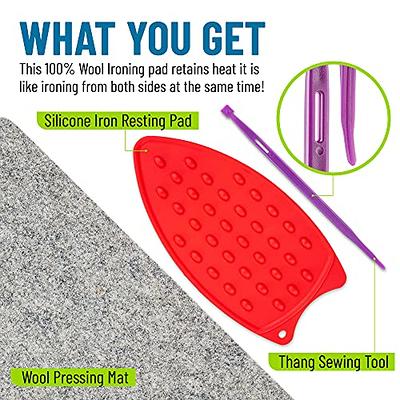 Wool Ironing Mat for Quilters Pressing Mat - Wool Ironing Pad for Quilting  Iron Board Sewing Table Top Ironing Pad - Silicone Iron Rest Craft Cutting