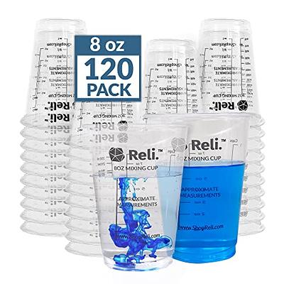 (50 Pcs - Bulk Value) Reli. 32 oz (1 quart) Paint Mixing Cup | Disposable  Measuring Cups | Clear Plastic Mixing Cups for Paint, Epoxy, Resin,  Pigments