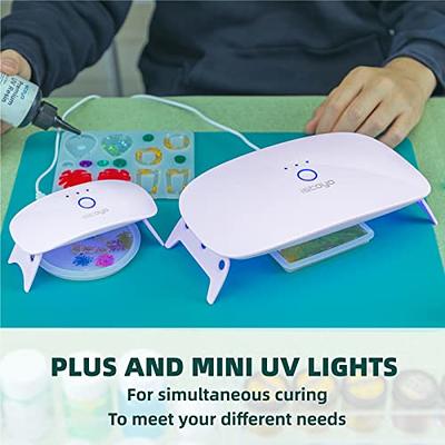 ISTOYO 2 Pack UV Light for Resin, Large Size Dual Wavelength UV Resin Light  and Portable